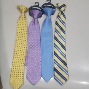 Chaps Kids Ties Set - Yellow, Purple, Blue